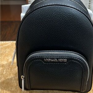 Michael Kors Black Leather Mini Backpack